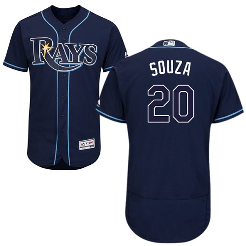 Rays #20 Steven Souza Dark Blue Flexbase Authentic Collection Stitched MLB Jersey